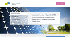 Desktop Screenshot of greenenergytrading.com.au